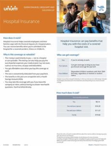 Hospital Summary with Monthly Cost