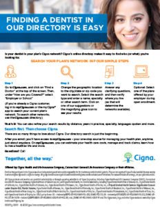 Cover-Cigna - Business to Customer Directory Find a Dentist 2022-2023