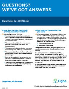Cover-Cigna - DHMO FAQ Brochure Sample 2022-2023