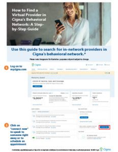 Cover-Quinn - Cigna Virtual Provider Search on MyCigna Customer Flyer 2022